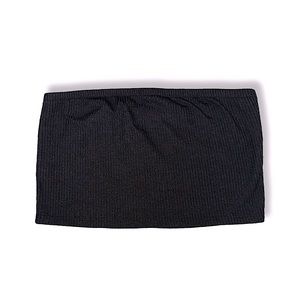 Aerie Black Unlined Ribbed Bandeau
